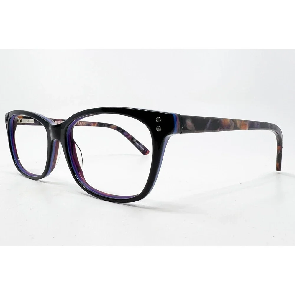 Pixie Geek Eyewear Eyeglasses Women Black Violet Tortoise Cat Eye 51-16-140